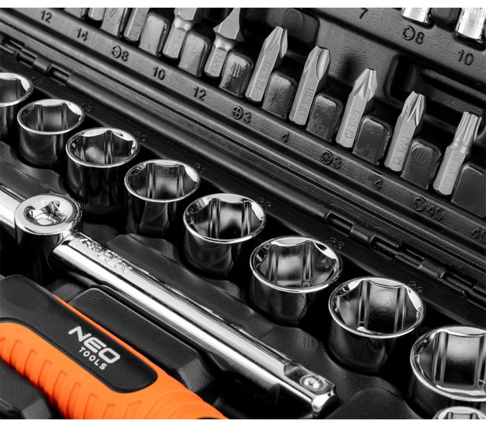 Sada zásuviek 90 ks sada, 1/2", 1/4" – Obrázok 4