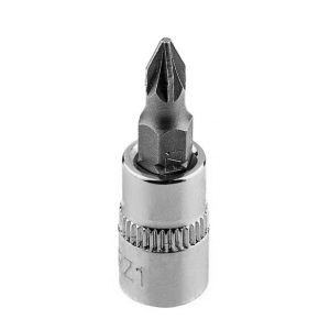 Skrutkovací bit PZ1 na 1/4" zásuvke, krátky, 37 mm