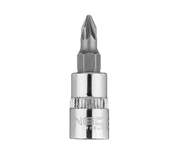 Skrutkovací bit PZ1 na 1/4" zásuvke, krátky, 37 mm – Obrázok 7