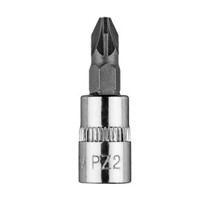 Skrutkovací bit PZ2 na 1/4" zásuvke, krátky, 37 mm