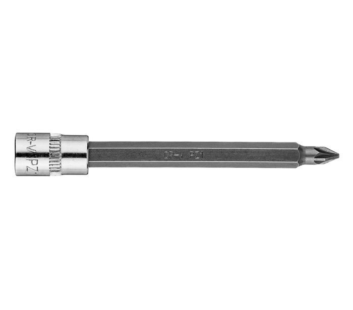 Skrutkovací bit PZ1 na 1/4" zásuvke, dlhý, 87 mm – Obrázok 3