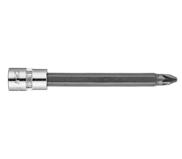 Skrutkovací bit PZ2 na 1/4" zásuvke, dlhý, 87 mm – Obrázok 6