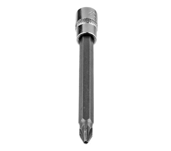 Skrutkovací bit PZ2 na 1/4" zásuvke, dlhý, 87 mm – Obrázok 3