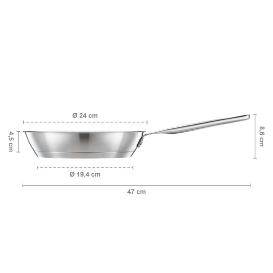 Panvica All Steel pure 24cm – Obrázok 8