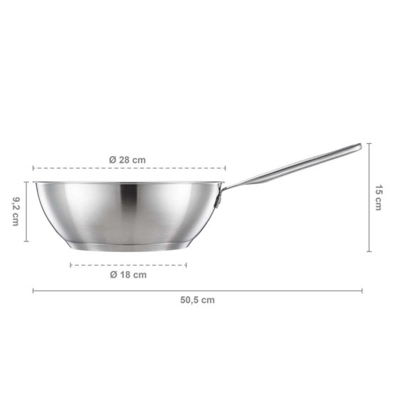 Wok panvica All Steel pure 28cm – Obrázok 7