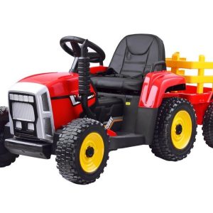 Detský elektrický traktor s vlečkou červený J-PA0242 CZ
