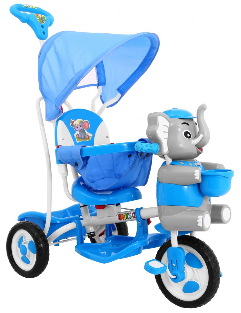 3-kolesový bicykel Happy Blue Elephant – Obrázok 4