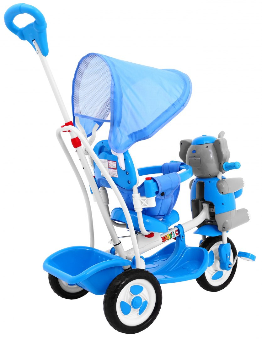 3-kolesový bicykel Happy Blue Elephant – Obrázok 5