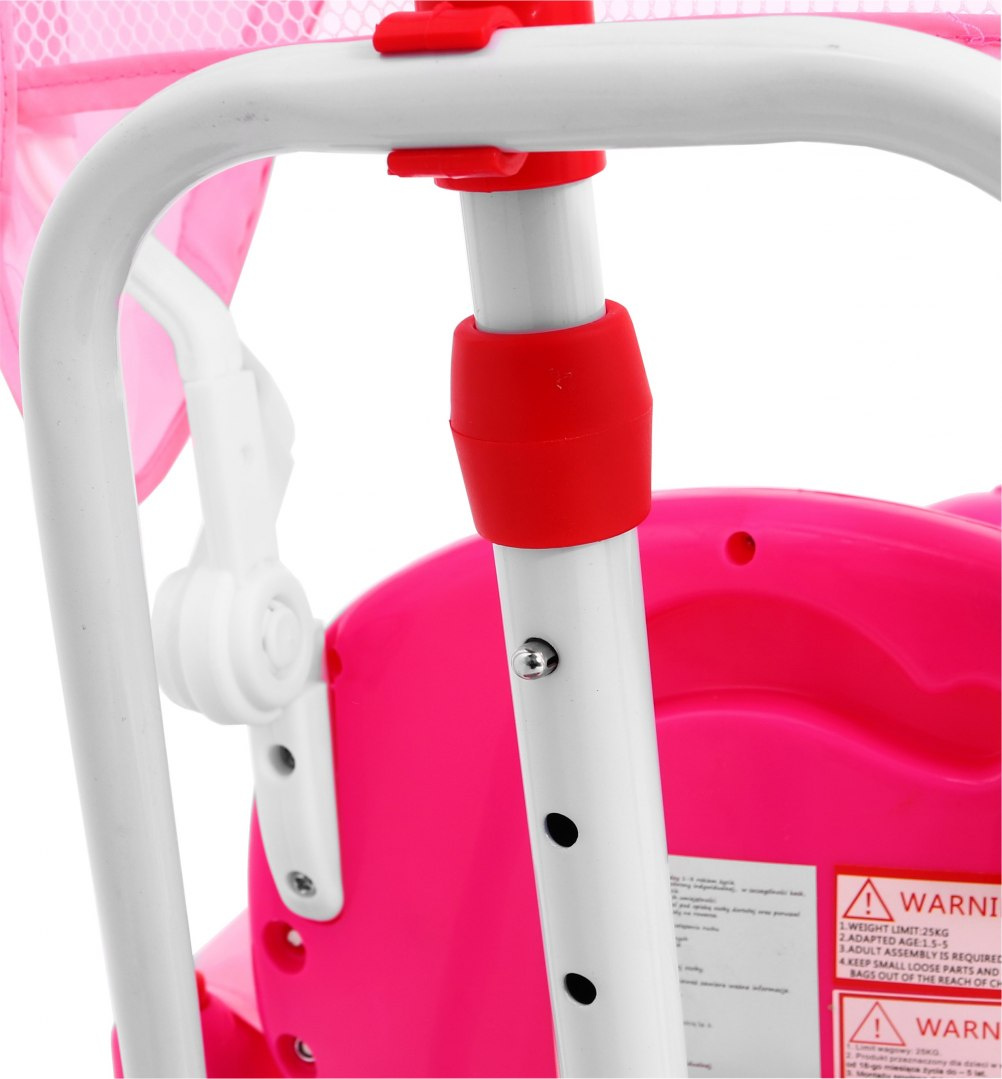 3-kolesový bicykel Happy Elephant Pink – Obrázok 10