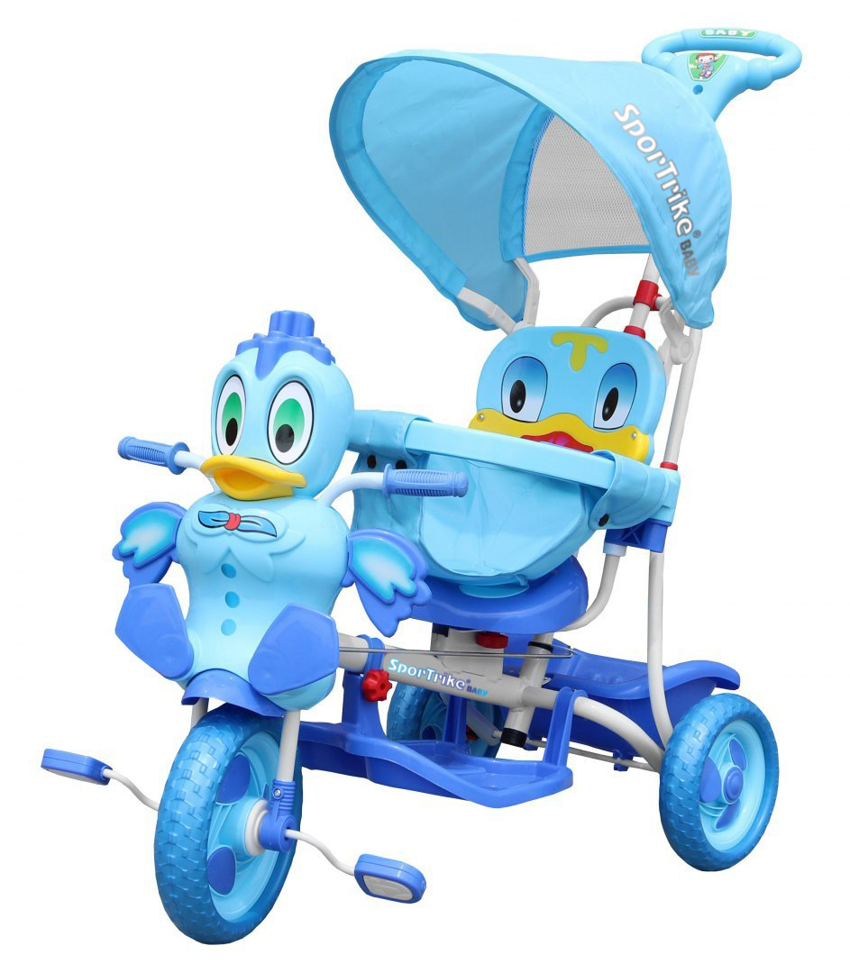Trojkolka Duck modrá