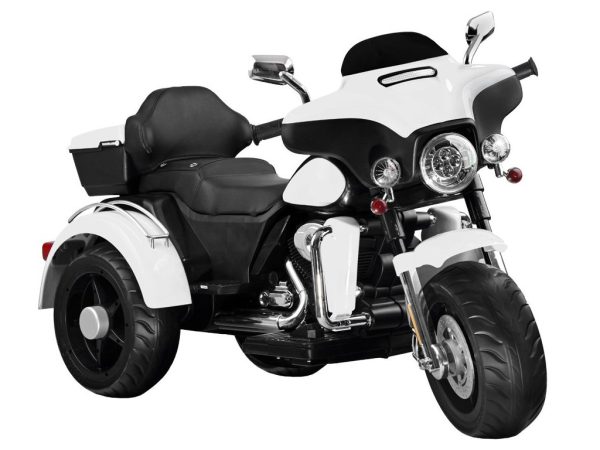 Detská elektrická motorka Chopper Shine biela PA0254 BI