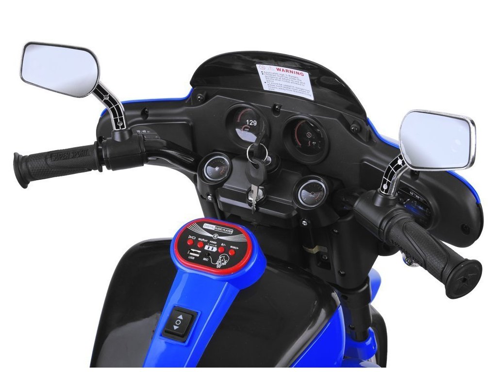Detská elektrická motorka Chopper Shine modrá J-PA0254 NI – Obrázok 5