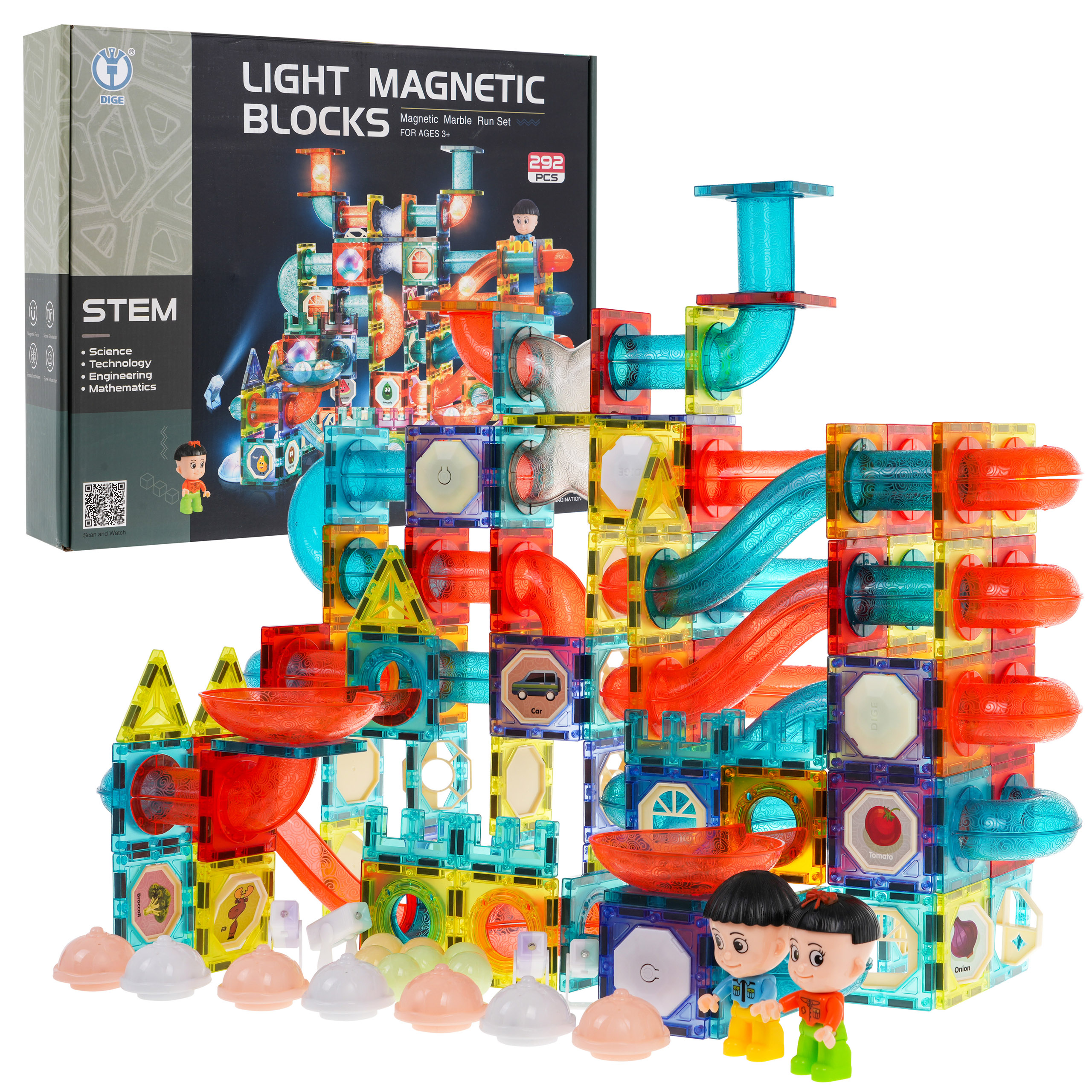 Magnetické bloky Sada 292 prvkov – Obrázok 2