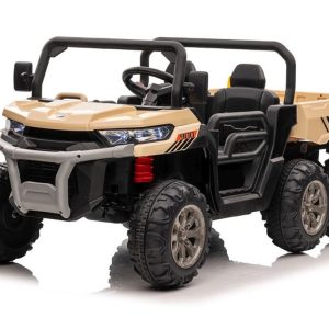 Elektrické autíčko Farmer Truck 4x6 24V so sklápačkou bežové