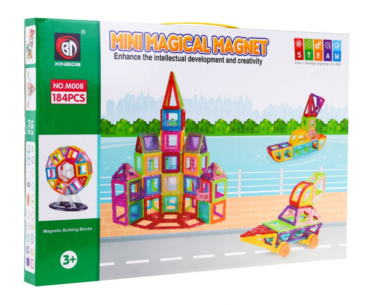 Magnetické bloky MEGA Sada 184 prvkov – Obrázok 7