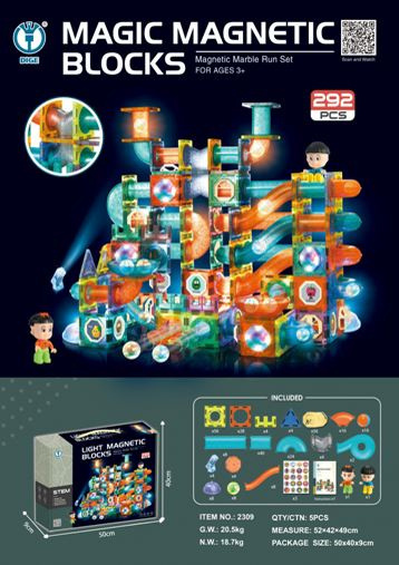 Magnetické bloky Sada 292 prvkov