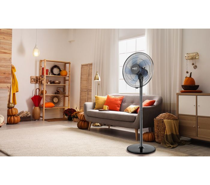 Podlahový ventilátor 50W, priemer 40 cm, 3 rýchlosti, oscilácia – Obrázok 8