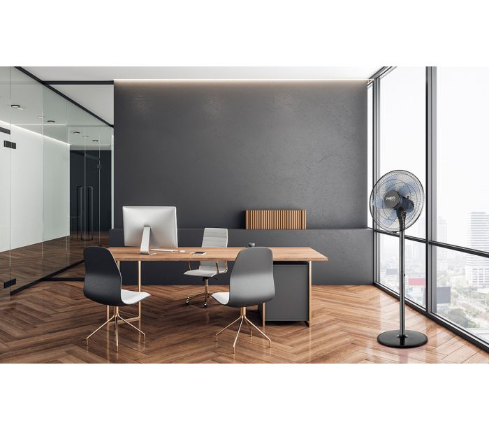 Podlahový ventilátor 50W, priemer 40 cm, 3 rýchlosti, oscilácia – Obrázok 5