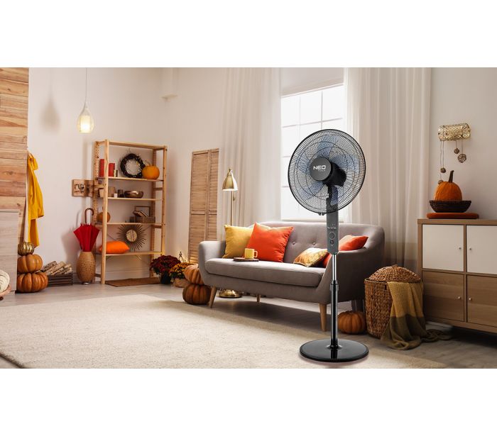 Podlahový ventilátor 45W, priemer. 40 cm, 3 rýchlosti, oscilácia, diaľkové ovládanie – Obrázok 11