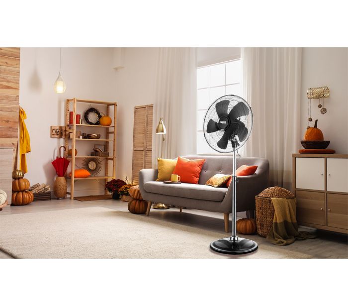 Dielenský podlahový ventilátor 100 W, priemer 45 cm, 3 rýchlosti, oscilácia – Obrázok 7