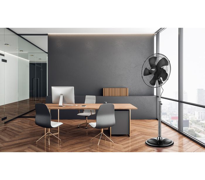 Dielenský podlahový ventilátor 100 W, priemer 45 cm, 3 rýchlosti, oscilácia – Obrázok 6