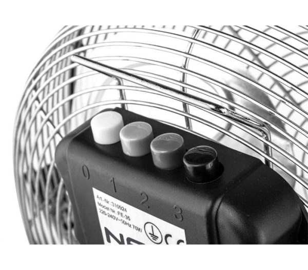 Floor fan 50W, diam. 30 cm, 3 speeds – Obrázok 4