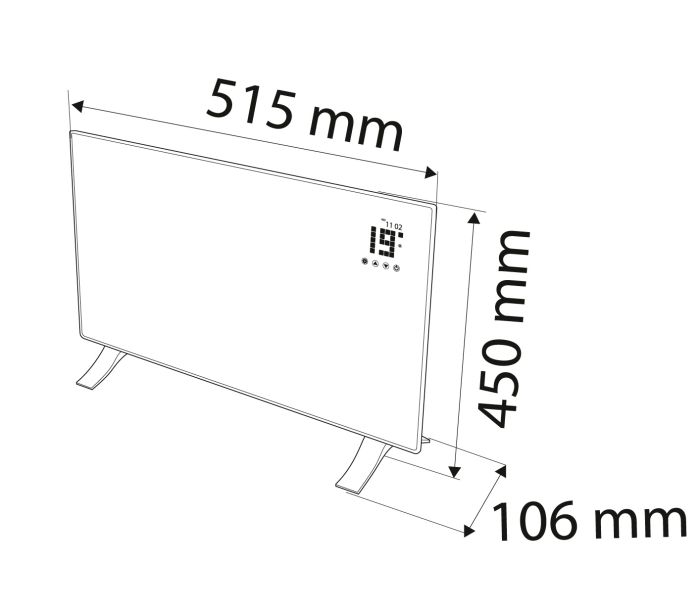 Elektrický konvektor 1000 W, IP24 – Obrázok 13