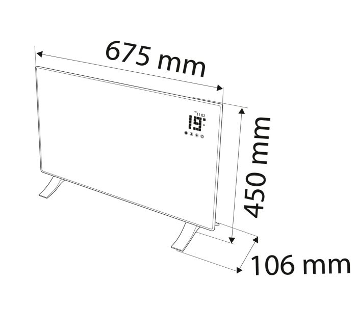 Elektrický konvektor 1500 W, IP24 – Obrázok 9