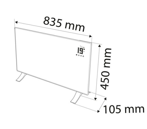 Elektrický konvektor 2000W, IP24 – Obrázok 5