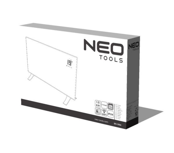 Elektrický konvektor 1500W, IP24, WIFI – Obrázok 6