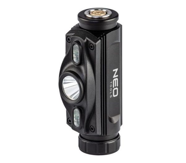 USB dobíjateľný svetlomet 1000 lm červená/modrá CREE LED + LED – Obrázok 5