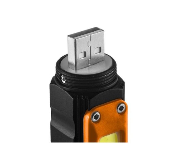 USB dobíjacia baterka 300 lm 2 v 1 CREE XPE + COB LED – Obrázok 6