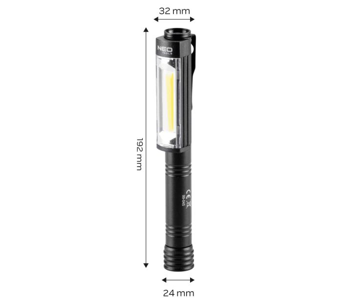 Batériová inšpekčná lampa 400 lm COB – Obrázok 8