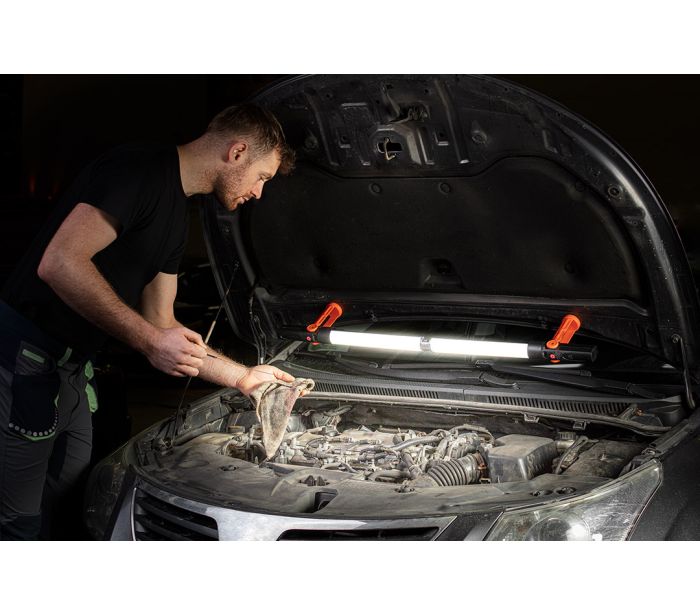 Batériová dielenská lampa 2x350 lm rozšíriteľná SMD – Obrázok 2