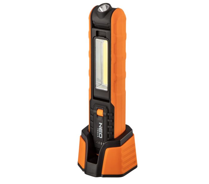 Batériová dielenská lampa 500 lm COB + základňa + nabíjačka