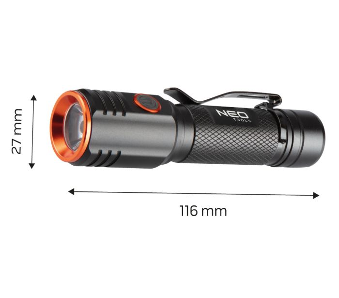 Batériová baterka USB C 2000 lm CHN LED – Obrázok 12