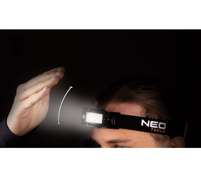 Batéria USB čelovka 180 lm COB LED + senzor pohybu – Obrázok 7