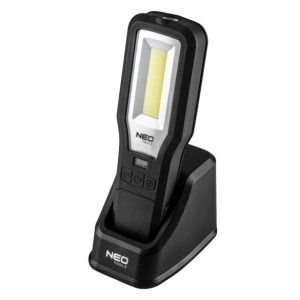 Dielenská lampa 550 lm COB LED + základňa + nabíjačka