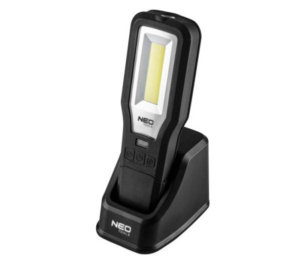 Dielenská lampa 550 lm COB LED + základňa + nabíjačka