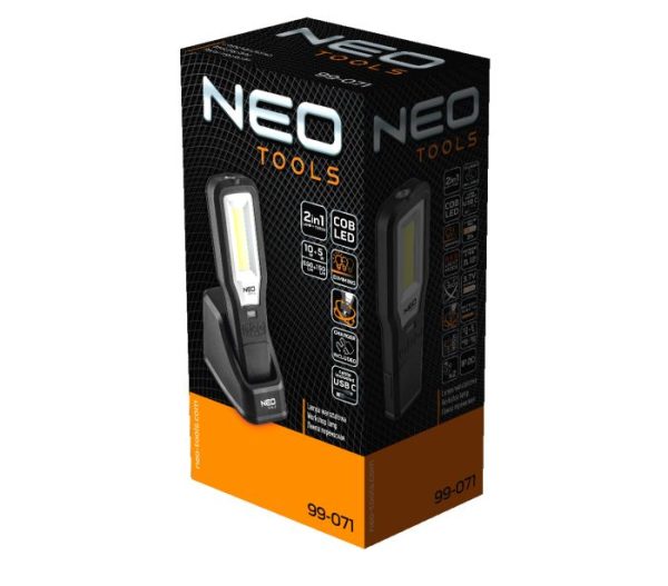 Dielenská lampa 550 lm COB LED + základňa + nabíjačka – Obrázok 11