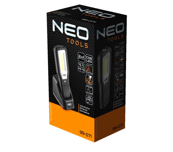 Dielenská lampa 550 lm COB LED + základňa + nabíjačka – Obrázok 11