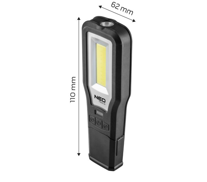 Dielenská lampa 550 lm COB LED + základňa + nabíjačka – Obrázok 10