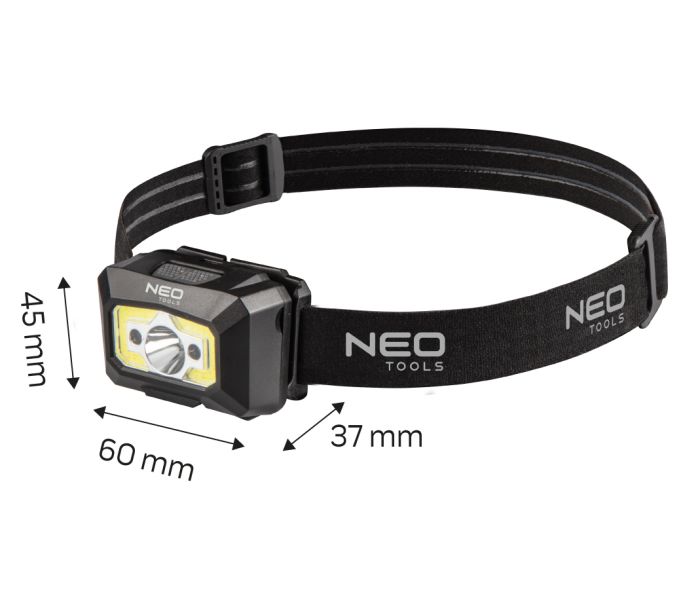 Batéria USB čelovka 250 lm COB LED + senzor pohybu – Obrázok 3