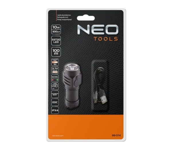 Nabíjateľná baterka USB C 500 lm SST20 LED – Obrázok 5
