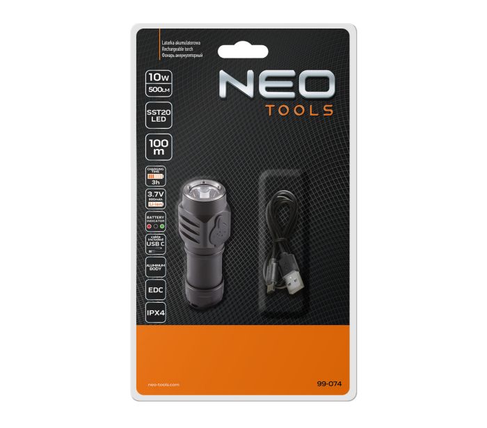 Nabíjateľná baterka USB C 500 lm SST20 LED – Obrázok 5