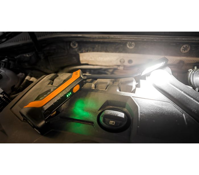 Dobíjacia dielenská lampa 400 lm COB + baterka – Obrázok 9