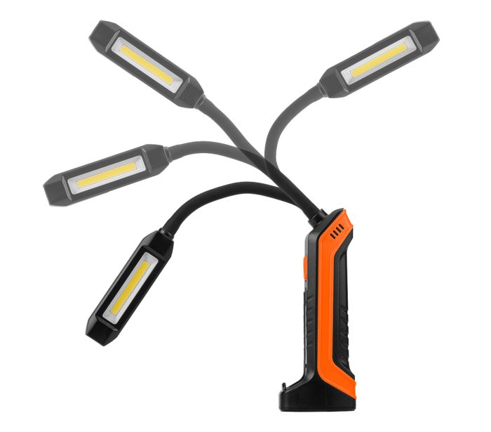 Dobíjacia dielenská lampa 400 lm COB + baterka – Obrázok 5