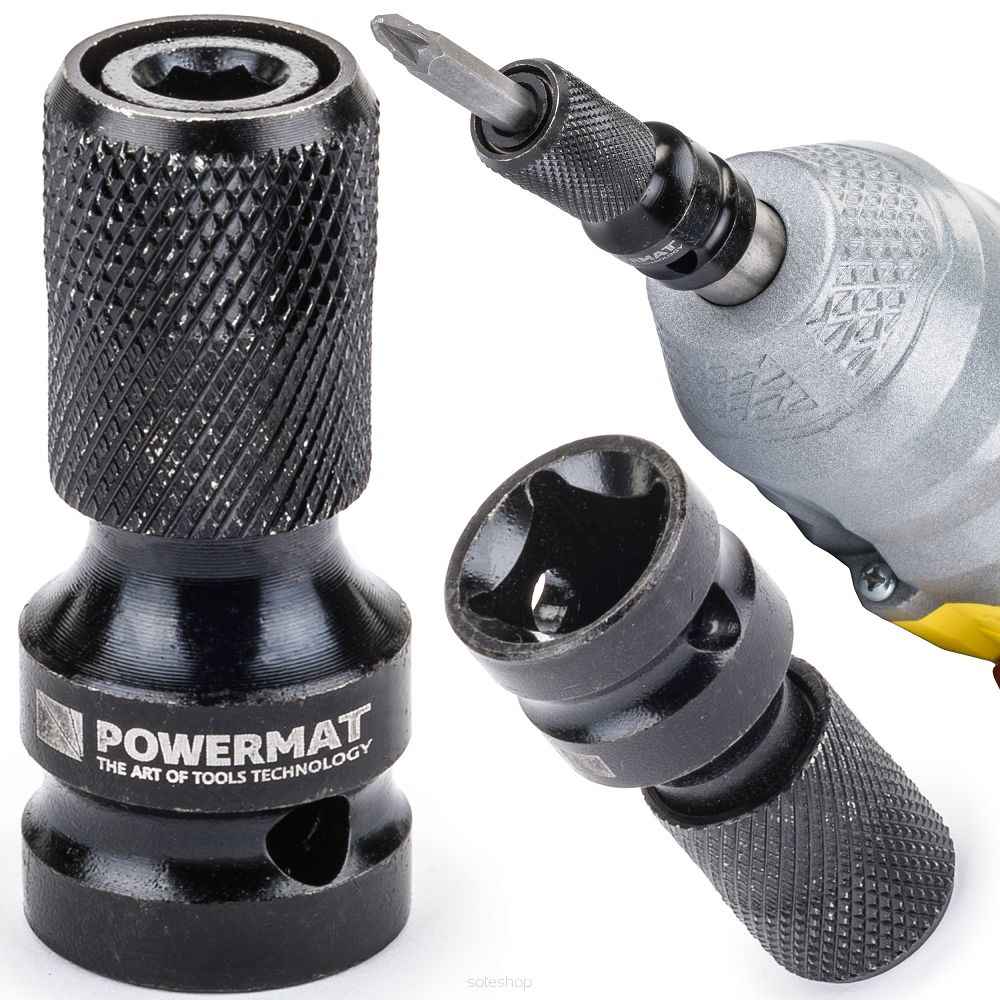 Rázový adaptér z 1/2″ na 1/4″ bity | PM-ASHU-05025T