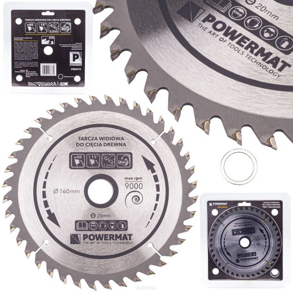 Kotúč na drevo TDD-160x20x40Z - POWERMAT PM0879