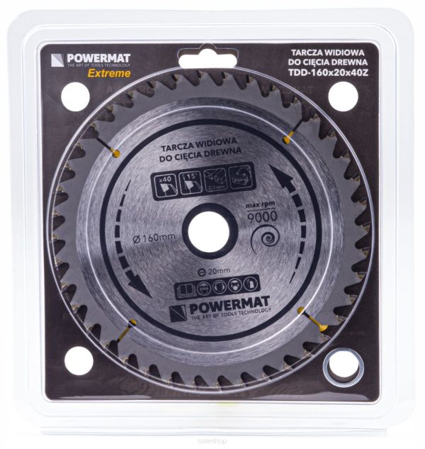 Kotúč na drevo TDD-160x20x40Z - POWERMAT PM0879 – Obrázok 4